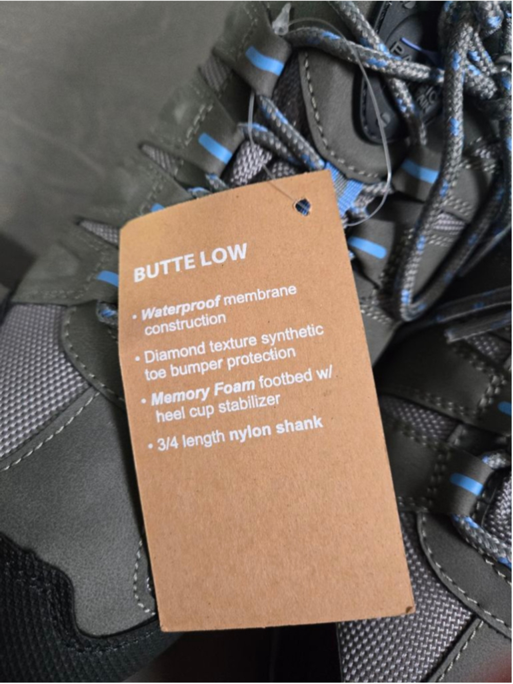 Women's Pacific Mountain Gray Blue Butte Low Hiking Shoes Size 9.5 - Picture 6 of 12